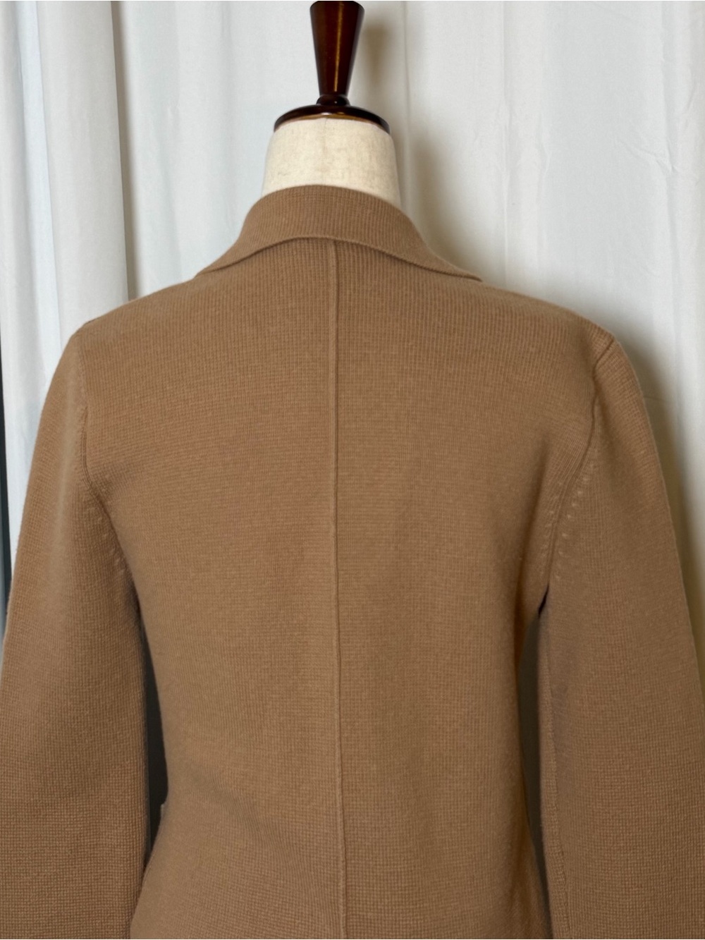 L’AGENCE Sofia Knit Double Breasted Blazer Ginger Snap Brown Gold Buttons Small - Picture 10 of 16